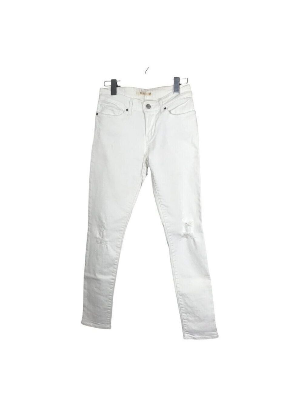 Levi's 711 Filiforme White 5 Pocket Slightly Distressed Size 27